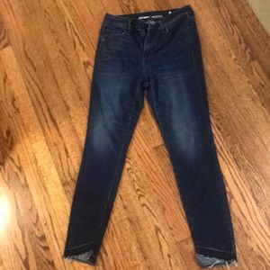 Old Navy raw hem skinny jeans
